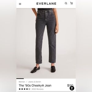 Everlane The 90’s Cheeky Jean in washed black